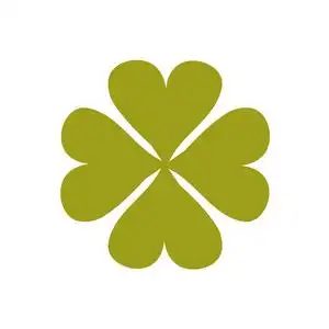 四片叶子的三叶草符号插画