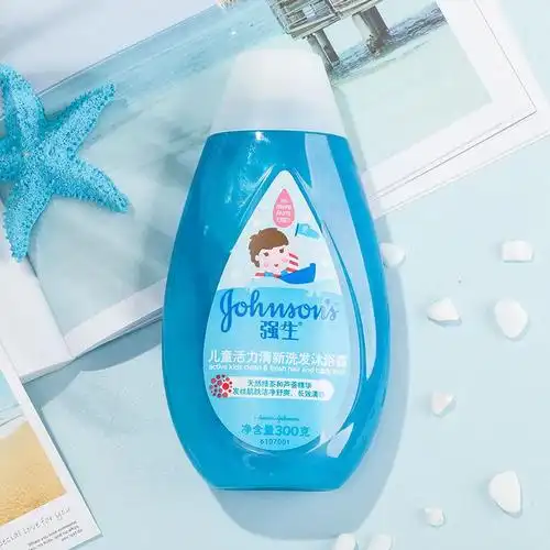 强生儿童洗发水6岁以上宝宝洗发水沐浴露二合一中大童小孩洗头膏儿童