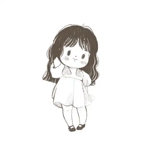 萌娃头像卡通手绘插画水彩宝宝水彩彩铅零基础人物q版