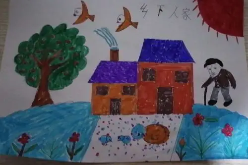 桦林镇中心小学四年级一班绘画作品