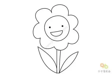 一朵小红花简笔画花简笔画图片大全两朵小红花小红花–花简笔画图片