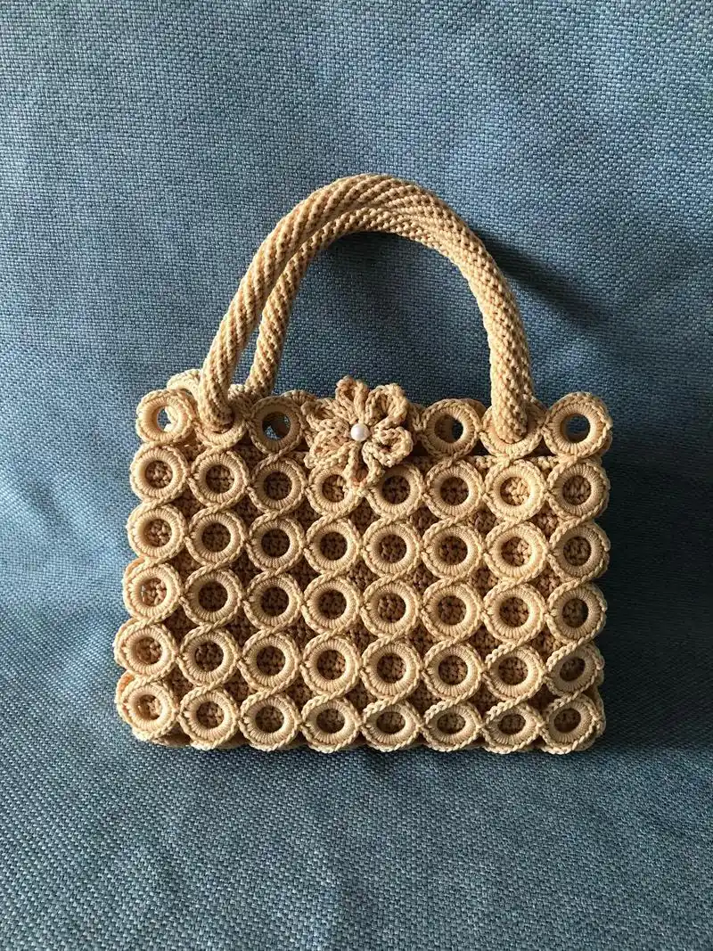 爱生活爱编织 手工网格包包#美包分享 一 - 抖音