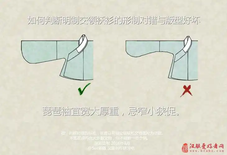 9,琵琶袖宜宽大厚重,忌窄小狭促.