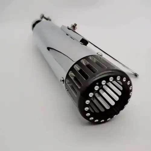 摩托车新款复古改装排气管 花头复古消声器 哈雷巡航太子排气管