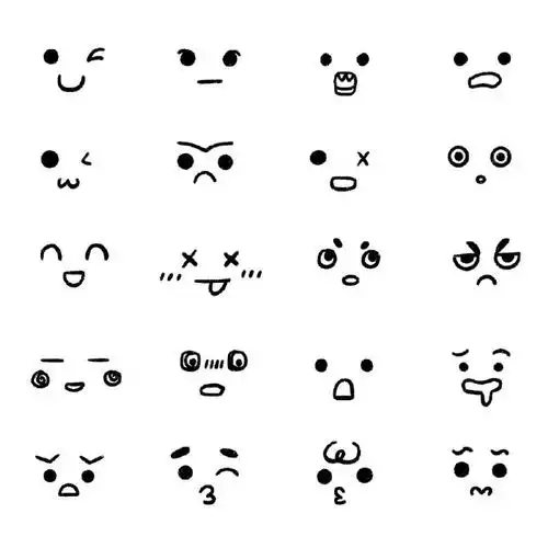 简笔画#可以表达情绪的小表情cr:大祯果li