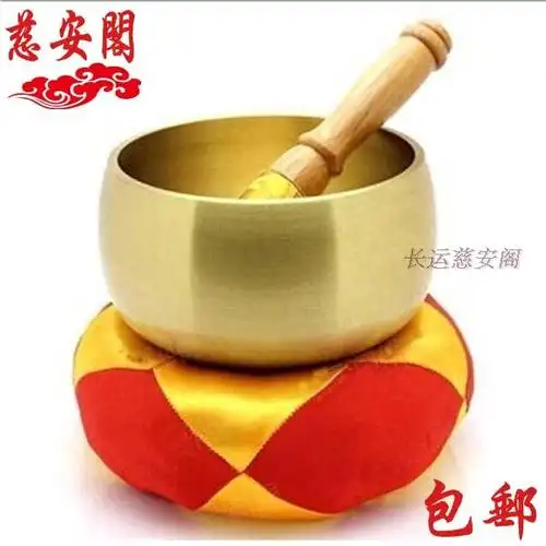 高僧开光风水金钵瑜伽摆件佛音钵铜磬罄碗修行钵佛教用品佛教法器