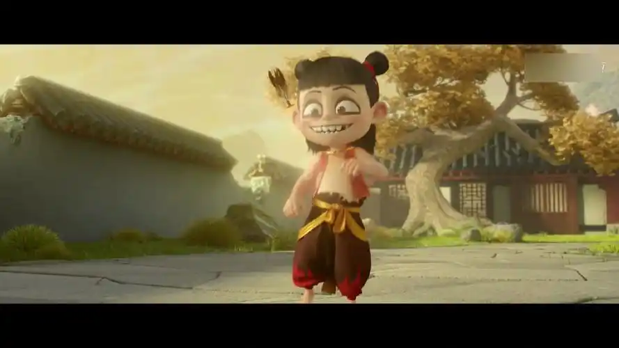 动画片:《哪吒之魔童降世》哪吒天生神力,调皮爱闹事,在人间将要灭亡