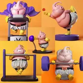 七龙珠手办魔人布欧健身拳击龙珠摆件机箱动漫模型男生生日礼物