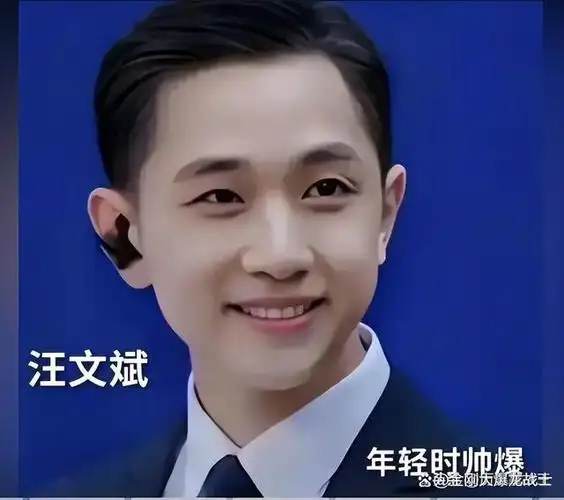 果然又帅又有才的都"上交"给国家了,没想到汪文斌年轻时这么帅