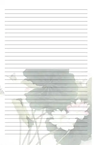 a4笔记纸并蒂莲花