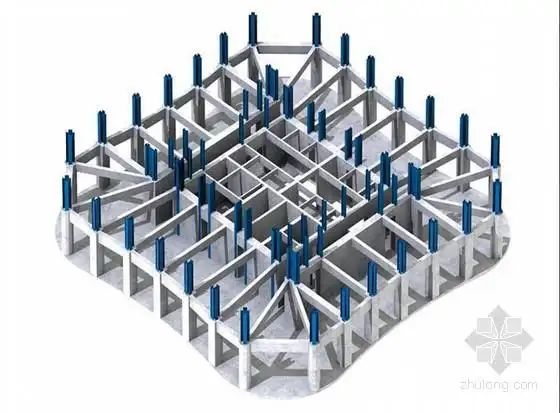 框架核心筒劲性混凝土梁柱楼板