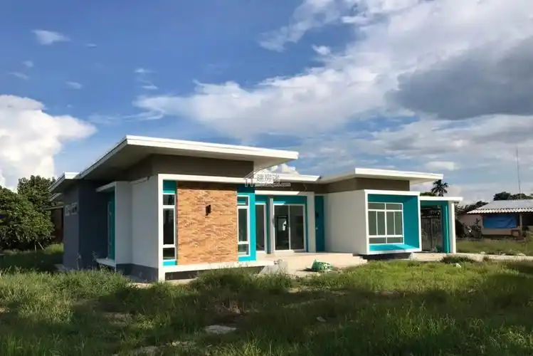 农村自建房13x11米一层大平层平顶现代风格别墅设计图