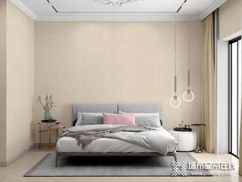 丽绣刺绣墙布卧室床头背景墙装修效果图