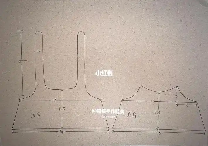 牛仔吊带裙图纸