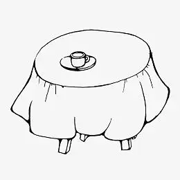 餐桌简笔画