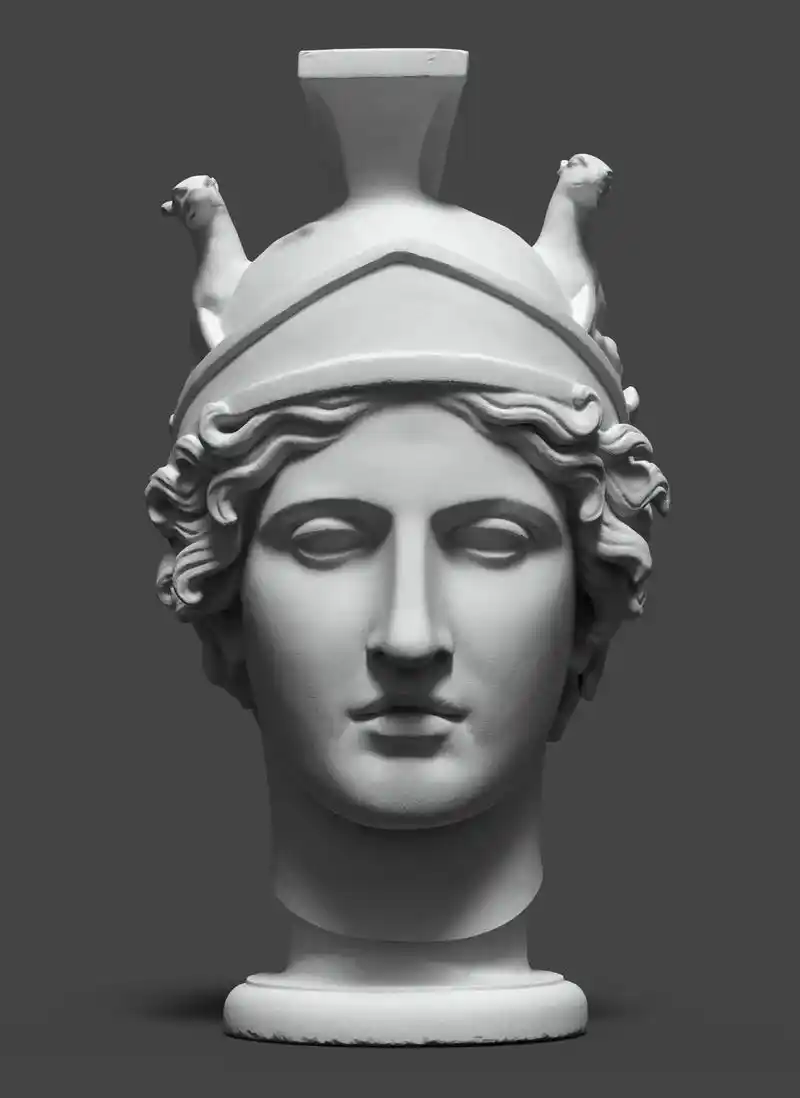 智慧女神密涅瓦头像.#素描 #石膏像 #雕塑 #绘画 #石膏 - 抖音