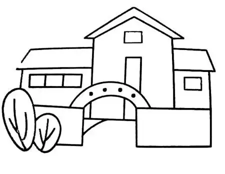 学校简笔画的画法