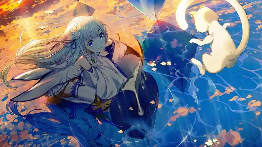 re:0《从零开始的异世界生活》艾米莉亚高清宽屏壁纸(二)-卡通动漫