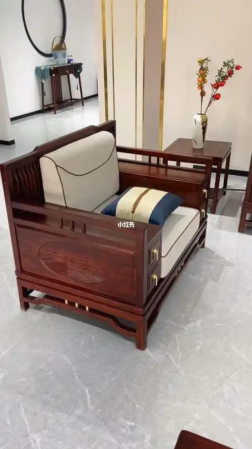 新中式家具实木沙发组合
