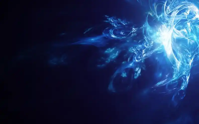 蓝色炫彩抽象,高清图片,电脑桌面-壁纸族