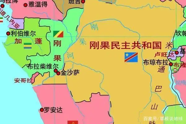 两个刚果在地图上的位置