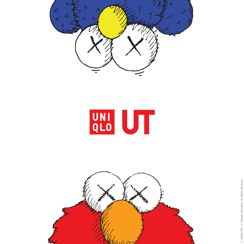 kaws 元素与家喻户晓的《芝麻街》卡通形象相结合,推出 kaws x