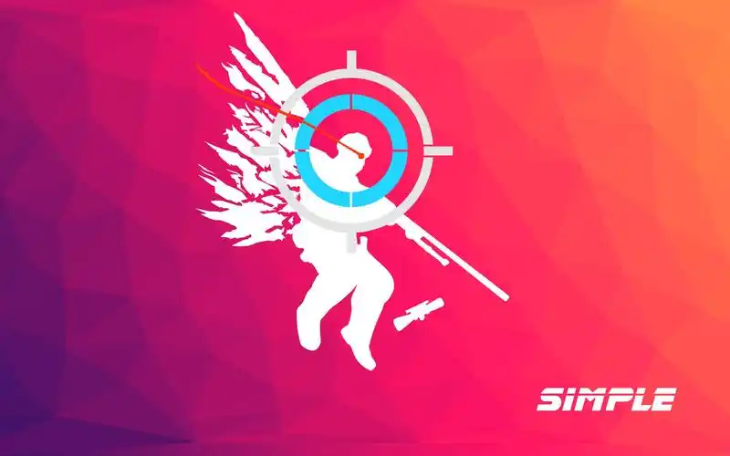 今天分享一张slmple盲狙天使的几何背景简约壁纸