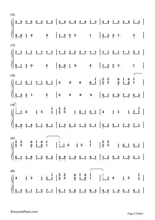 apologize致歉-onerepublic双手简谱预览5