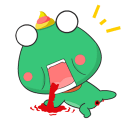 小青蛙七窍流血悲惨中毒了gif动图_动态图_表情包下载_soogif