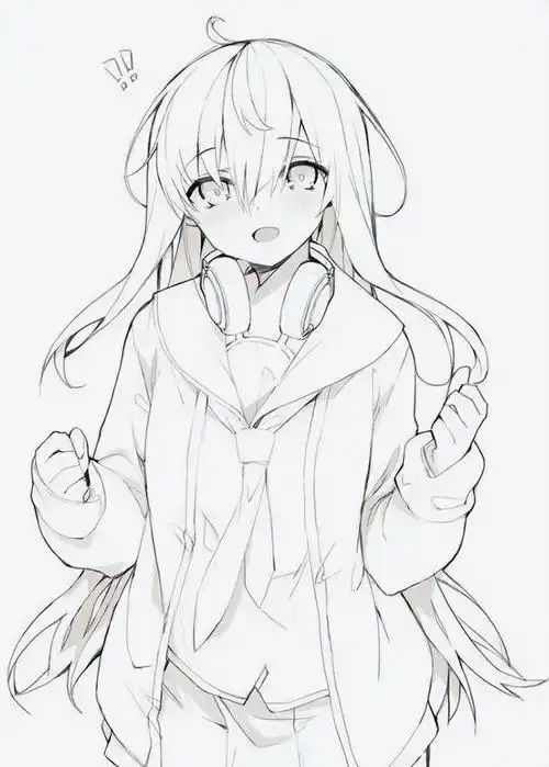 平涂的二次元画法,一般只要画好线稿,抓好形体结构,做好配色,构图设计