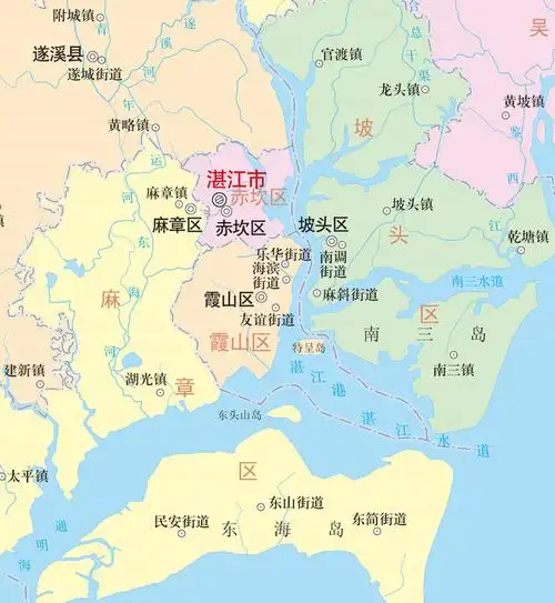 湛江市2023年高清行政地图