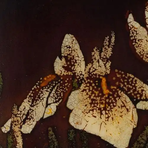 戚旬帅 福建漆艺大师吴思冬高徒【鸢尾-2】大漆漆画