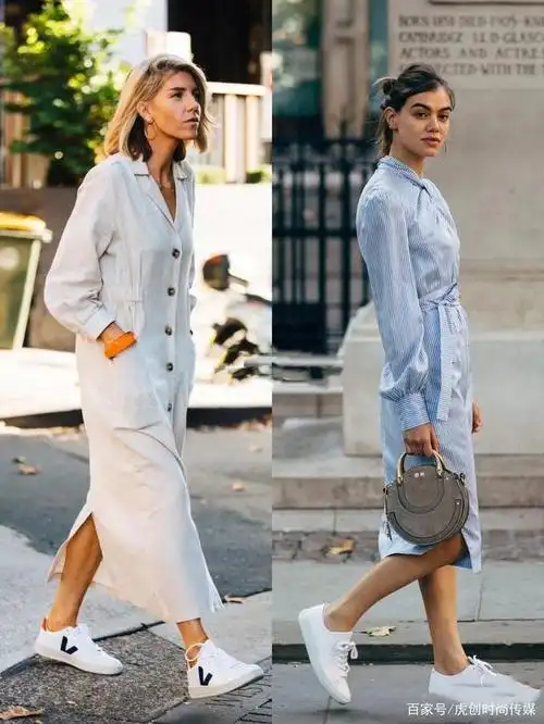 小白鞋搭配裙子,简单好用又时髦,赶快get起来