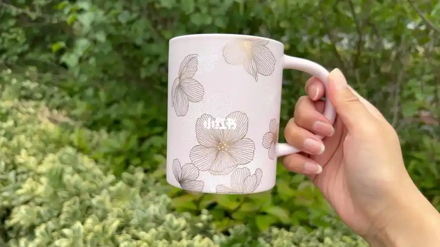 星巴克杯子22春樱花系列樱花绽放款马克杯