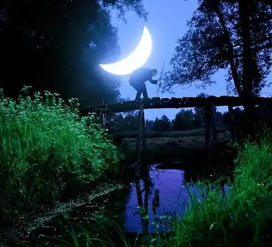 乡土散文弯弯月儿