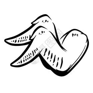 冻鸡翅插画