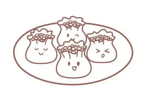 烧麦食物简笔画教程图片50种美食简笔画快带着孩子一起来玩吧能锻炼