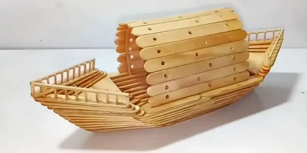 手工模型教程,迷你乌蓬船的制作方法,简单又有创意!_网易订阅