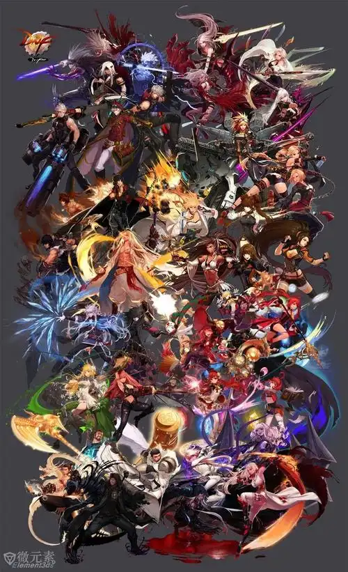 dnf全职业二觉立绘png原画宣传视频cg合集地下城与勇士角色素材微元素