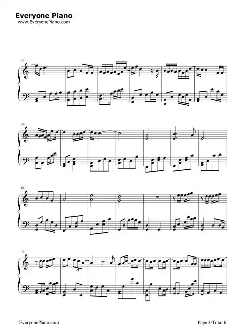 绅士-完整版五线谱预览3