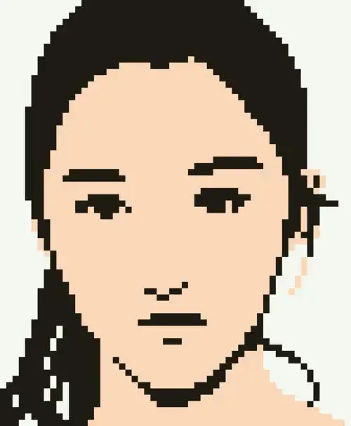 a5手绘像素画网格画课堂第41课关晓彤像素画