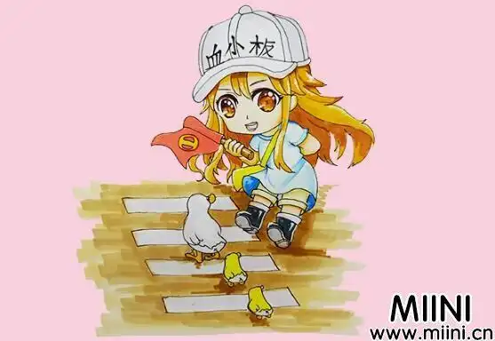 q版血小板人物简笔画步骤图解