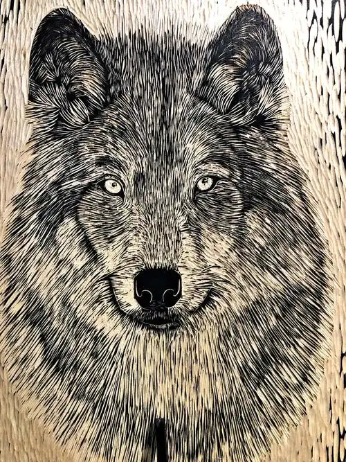 736手工雕刻黑白木刻版画·猫咪634wuhaiting初学学123·1年前请问,这