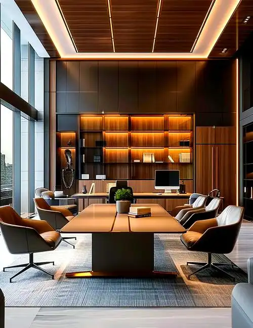 💼奢华与简约融合的总裁办公室