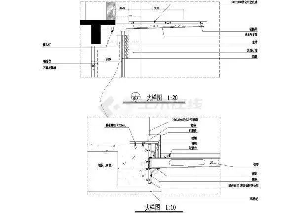 10套铝方管施工建筑大样图