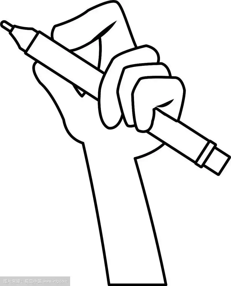 手握铅笔工具书写