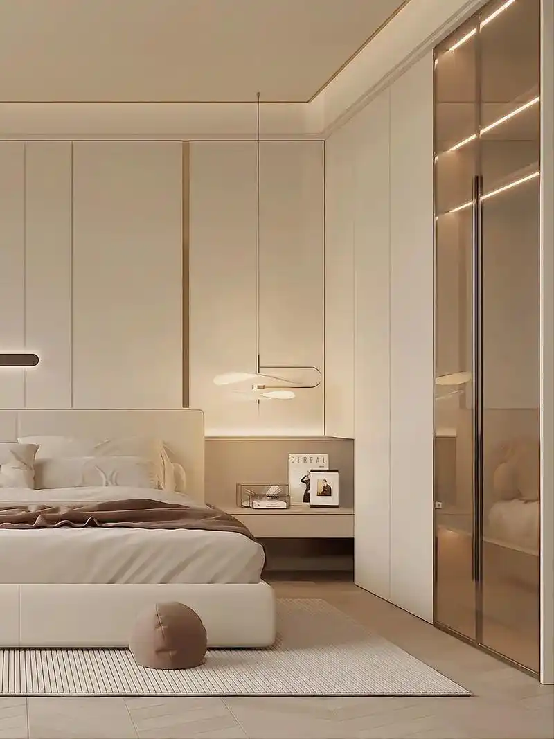 主卧衣柜玻璃门设计,大家喜欢嘛?#设计案例分享 #卧室设计  - 抖音