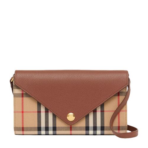 【包税包邮】burberry/博柏利 巴宝莉女包 女士经典格纹织物配皮斜