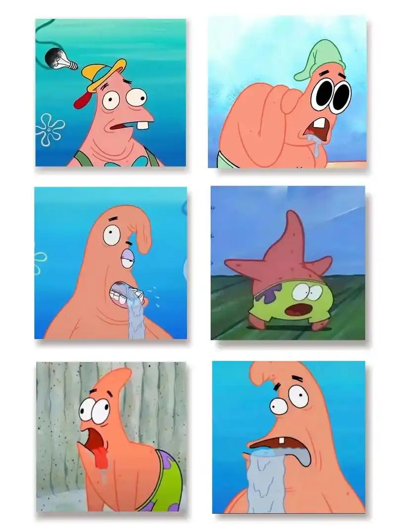 值得珍藏的痴呆头像,杰尼龟痴呆头像,派大星弱智表情包#痴呆头