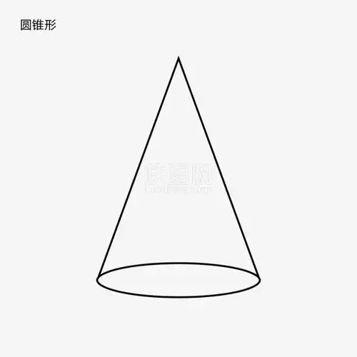 快图网独家原创圆锥形几何图形